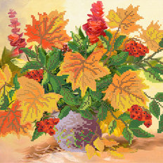 фото: картина для вышивки бисером Осенний букет