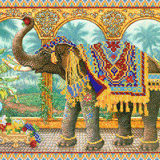 Схема для вышивки бисером Индийский слон