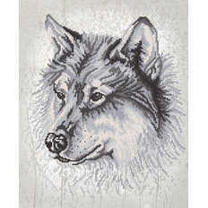 Схема для вышивки бисером Волк