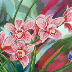 Схема для вышивки бисером Музыка орхидей