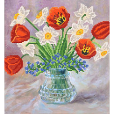 фото: схема для вышивки бисером Нежные цветы