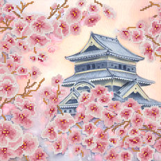 Схема для вышивки бисером Японская вишня