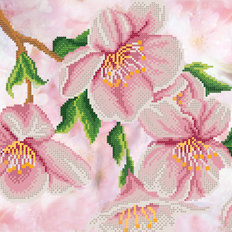Схема для вышивки бисером Яблоня в цвету