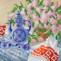 Схема для вышивки бисером Весеннее чаепитие