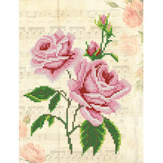 фото 6картина для вышивки бисером Винтаж. Розовые розы