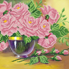 Схема для вышивания бисером Изящные розы