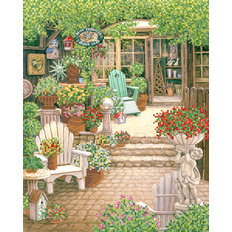 фото: схема для вышивки Цветущий дворик