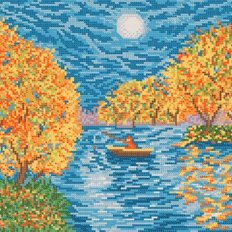 Схема для вышивки бисером Осеннее озеро