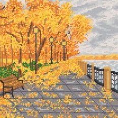 Схема для вышивки бисером Осеннее небо