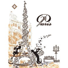 Схема для вышивки бисером Парижский блюз