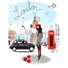 Схема для вышивки бисером Shopping in London