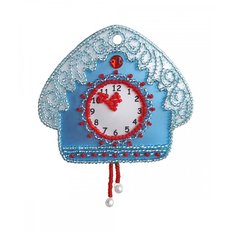 фото: украшение для вышивания бисером на пластиковой канве Часы