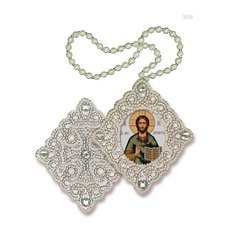 изображение: икона для вышивания бисером на пластиковой канве, Икона Спаситель Образ Иисуса Христа