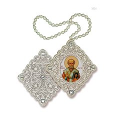 изображение: икона для вышивания бисером на пластиковой канве, Икона Святитель Николай Чудотворец