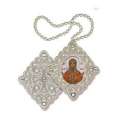 изображение: икона для вышивания бисером на пластиковой канве, Образ Пресвятой Богородицы Знамение