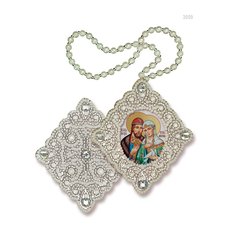изображение: икона для вышивания бисером на пластиковой канве, Икона Святые Князь Пётр и Княгиня Феврония