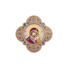 изображение: икона для вышивания бисером на пластиковой канве Богородица Казанская
