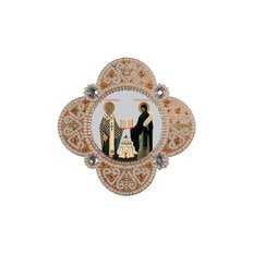 изображение: икона для вышивания бисером на пластиковой канве Св. Равноап. Кирилл и Мефодий