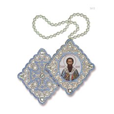 изображение: икона для вышивания бисером на пластиковой канве, Икона Св. Василий Великий