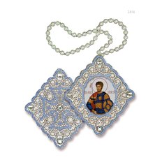 изображение: икона для вышивания бисером на пластиковой канве, Икона Св. Виктор Дамасский