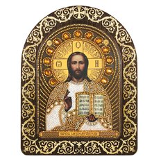 изображение: икона для вышивки бисером в рамке-киоте Образ Господа Вседержителя
