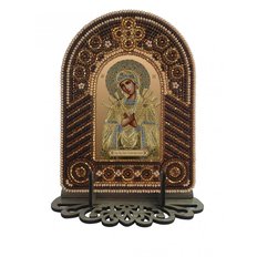 изображение: икона для вышивания бисером на пластиковой канве, Образ Пресвятой Богородицы Семистрельная