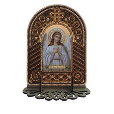 изображение: икона для вышивания бисером на пластиковой канве, Икона Ангел Хранитель