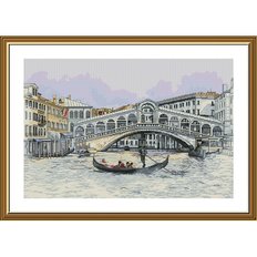 фото: картина, вышитая крестиком, Венецианский канал