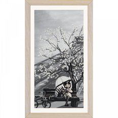 фото: картина для вышивки крестиком на канве с фоновым изображением Париж