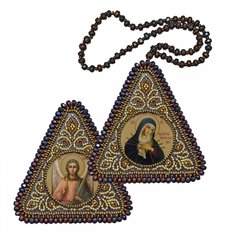 Набор для вышивания двухсторонней иконы Богородица Умягчение злых сердец и Ангел Хранитель