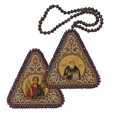 Набор для вышивания двухсторонней иконы Св. Прп. Сергий Радонежский и Ангел Хранитель