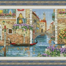 фото: картина для вышивки крестиком, Венецианские каналы