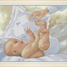 фото: картина для вышивки крестиком, Материнское счастье