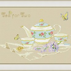 фото: картина для вышивки крестиком, Чай на двоих