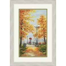 фото: картина, вышитая крестиком, Осенний парк