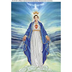изображение: икона для вышивки бисером Образ Богородицы Непорочное зачатие