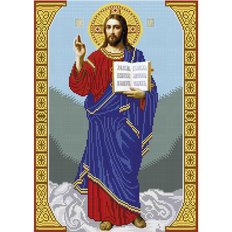 изображение: икона для вышивки бисером, Икона Иисус Христос