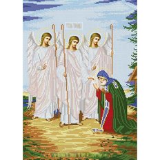 изображение: икона для вышивки бисером, Явление святой Троицы Александру Свирскому