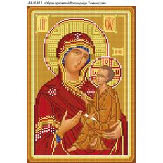 изображение: икона для вышивки бисером Образ Богородицы Тихвинская