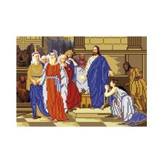 изображение: схема для вышивки бисером Блудница перед Христом