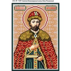 изображение: именная икона для вышивки бисером Святой князь Олег Рязанский