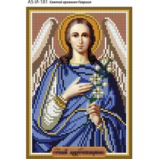 изображение: именная икона для вышивки бисером Святой архангел Гавриил