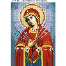 изображение: схема для вышивки бисером иконы Семистрельная Богородица