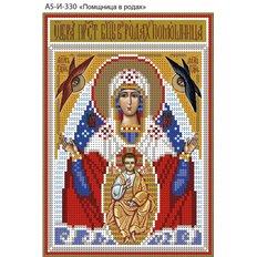 изображение: схема для вышивки бисером иконы Образ Богородицы Помощница в родах