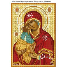 изображение: схема для вышивки бисером иконы Образ Богородицы Донская