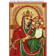 изображение: схема для вышивки бисером иконы Образ Богородицы Споручница грешных