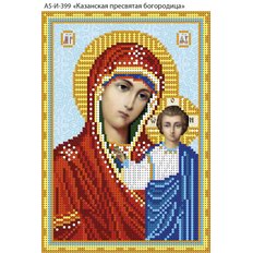 изображение: схема для вышивки бисером икона Казанская Богородица