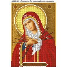 изображение: схема для вышивки бисером Семистрельная Богородица