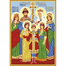 изображение: схема для вышивки бисером иконы Святые царственные мученики