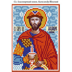изображение: схема для вышивки бисером иконы Святой Александр Невский